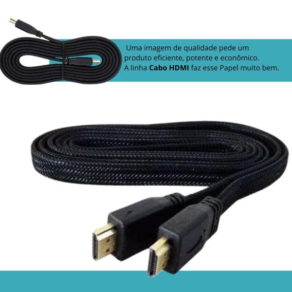 Imagem de Cabo HDMI 3m 4K Ultra HD 3D Computador TV Xbox Playstation