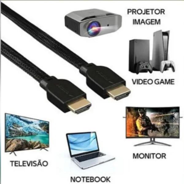 Imagem de Cabo HDMI 3m 4K Ultra HD Alta Velocidade Entrega Rápida Computador Filmes TV