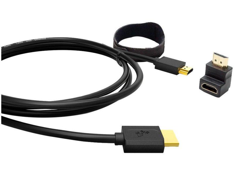 Imagem de Cabo HDMI 4K 2.0v 1,8m HS18L - 19 Pinos Adaptador 90 ELG