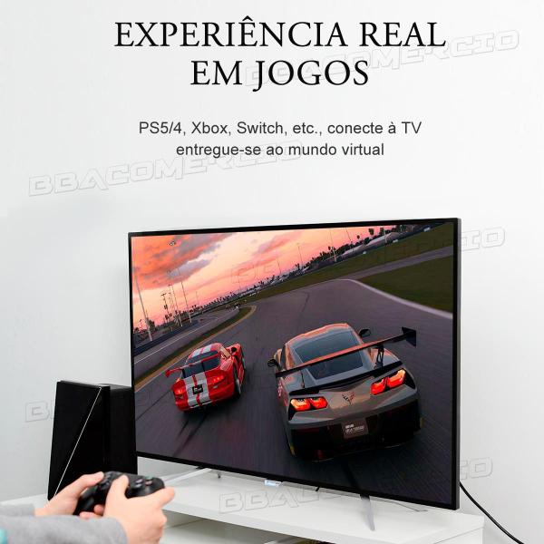 Imagem de Cabo Hdmi 4k Dez 10 Metros Pontas Gold Ultra Hd-r Dinamico