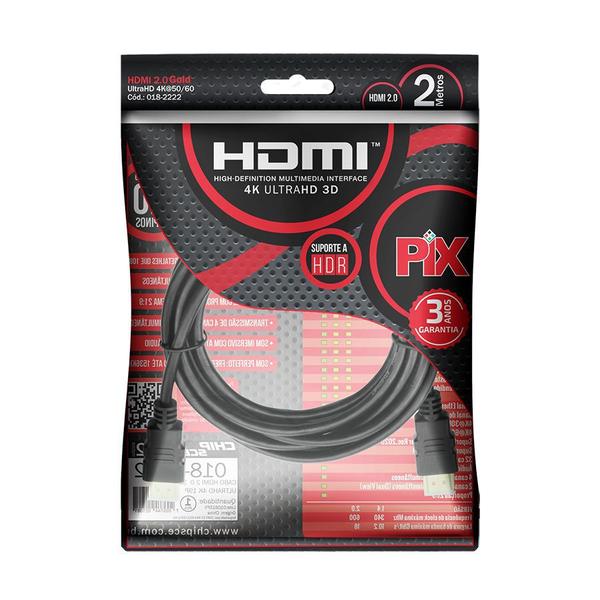 Imagem de Cabo hdmi 4k gold 2m 2.0 hdr