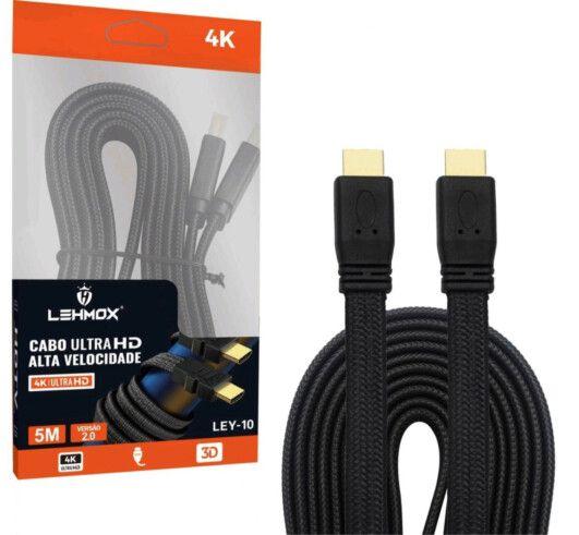 Imagem de Cabo Hdmi 4k Ultra Hd 3D V2.0 5metros Lehmox