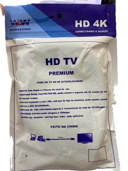 Imagem de Cabo Hdmi 4K Ultrahd 19 Pinos 3 Metros - Linha Premium