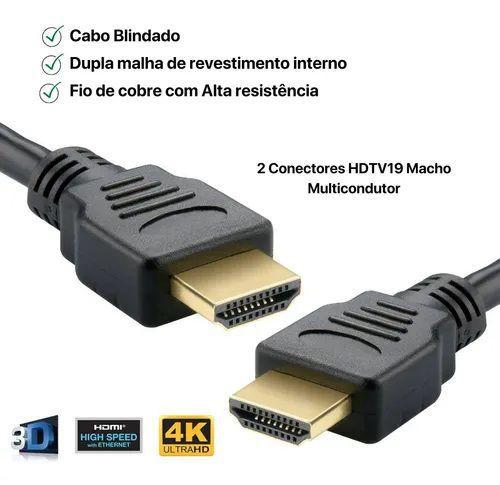 Imagem de Cabo Hdmi 5 Metros 2.0 Full Hd 3d - 4k -