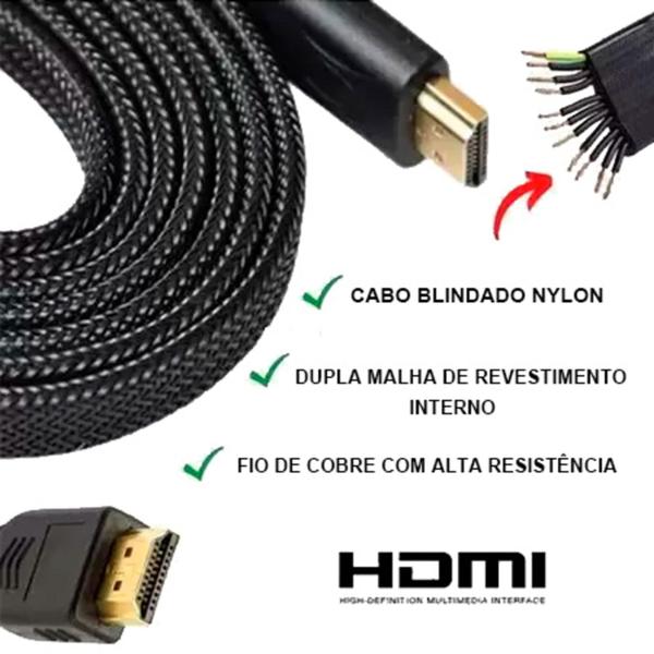 Imagem de Cabo Hdmi 5 Metros Tipo Flat Alta Resolução 4k 3d