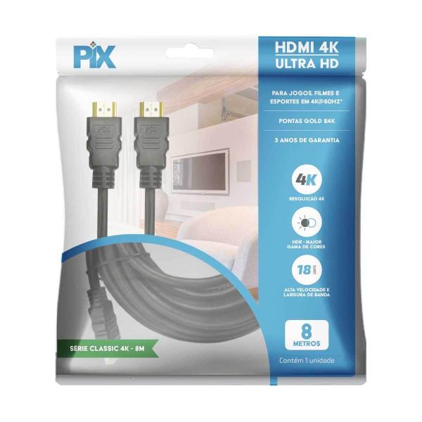 Imagem de Cabo Hdmi 8 Metros 4k 60hz/2160p 3d Ultrahd Alta Resolução