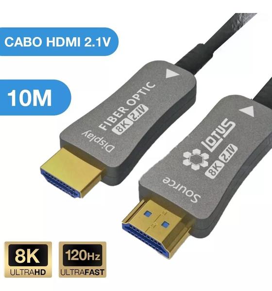 Imagem de Cabo Hdmi 8k 120hz 10m Fibra Ótica 2.1 Ultra Hd Ps5 Xbox