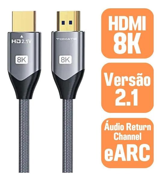 Imagem de Cabo HDMI 8K Ultra HD 2.1 Tomate Alta Velocidade 2 Metros