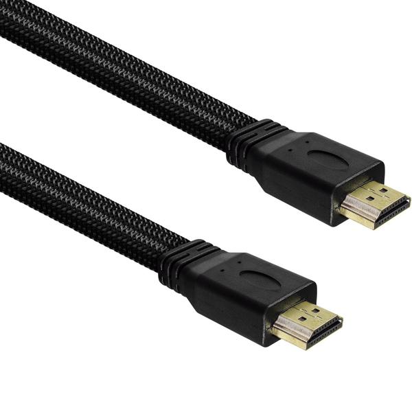 Imagem de Cabo Hdmi Achatado 1,8 M 3d UltraHd 4k 19 Pinos 2.0 Nylon