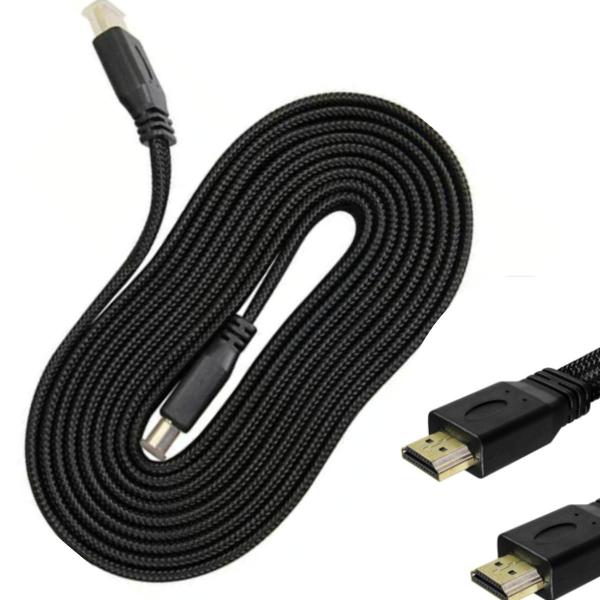 Imagem de Cabo Hdmi Blindado 3 Metros 2.0 Full Hd 1080 4k - Entrega Rápida