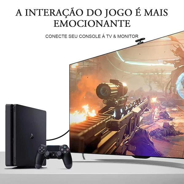Cabo Hdmi/dvi-d Premium Plug Banhado A Ouro 1 Metro Vention Imagem de Cabo Hdmi/dvi-d Premium Plug Banhado A Ouro 1 Metro Vention