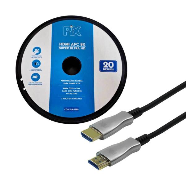 Imagem de Cabo Hdmi Fibra 2.1 Dinâmico Hdr 4k 144hz  8k 120hz 20Metros