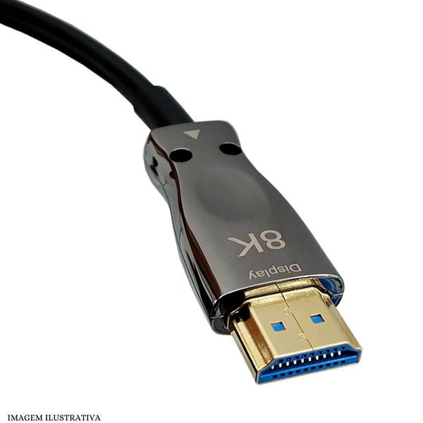 Imagem de Cabo Hdmi Fibra Óptica 2.1 60hz 3d 48gbps 70 Metros 8k