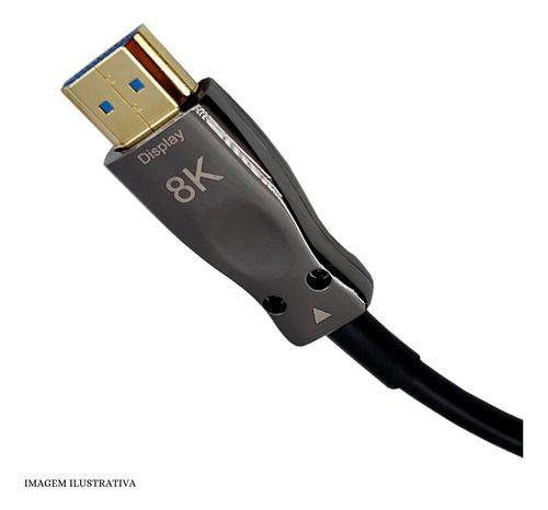 Imagem de Cabo Hdmi Fibra Optica 2.1 8k 15 Metros Ultra Hd Banhado 3d