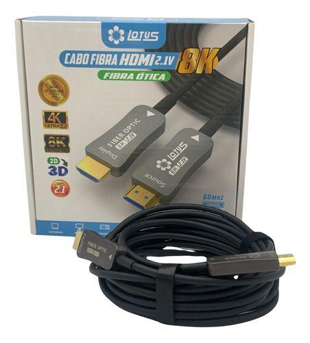 Imagem de Cabo Hdmi Fibra Optica 2.1v 8k 5 Metros 60mhz Banhado A Ouro