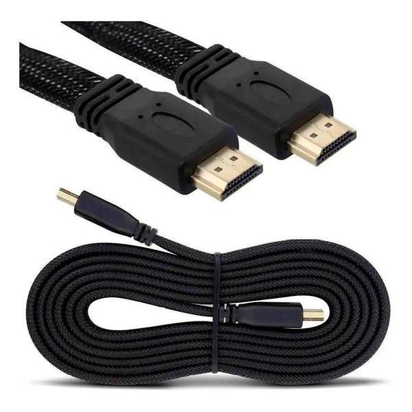 Imagem de Cabo HDMI Flat 2.0 4K com Malha Náutica 3,0 Metros