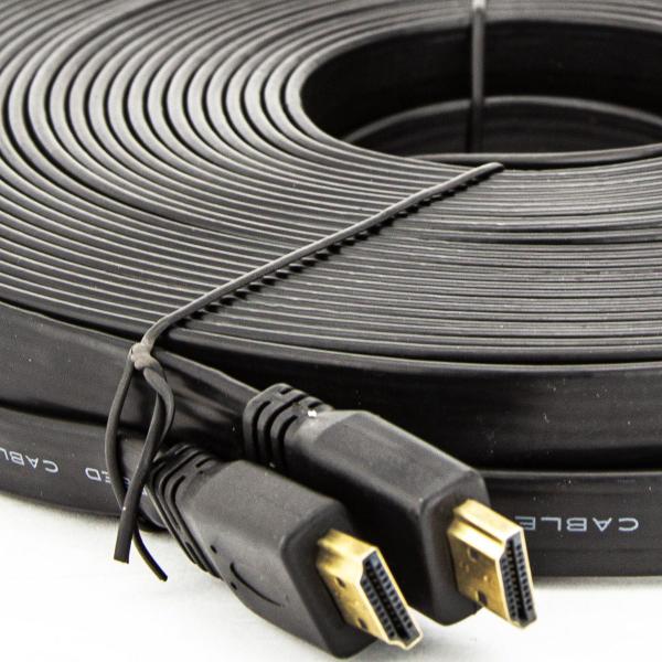 Cabo HDMI Flat 2.0 - 5 Metros - CIRILO CABOS Imagem de Cabo HDMI Flat 2.0 - 5 Metros
