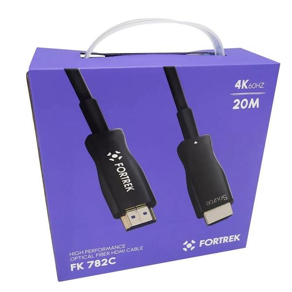 Imagem de Cabo Hdmi Fortrek Fibra Óptica Capacidade De 4k A 60hz 20m