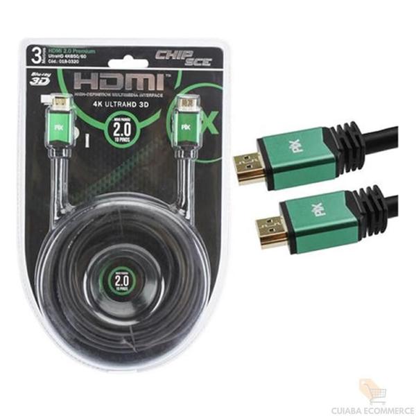 Imagem de Cabo Hdmi Macho X Macho 3 Metros Aparelhos Digital