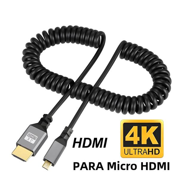 Imagem de Cabo HDMI Micro HDMI para HDMI 4K@60Hz - Extensão Flexível de 0,5m a 2,4m