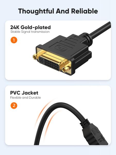 Imagem de Cabo HDMI para DVI Cable Creation 0,15 m 1080P bidirecional