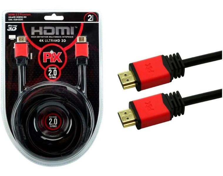 Imagem de Cabo Hdmi Premium 2.0 4k Hdr 19p Ultra C/ Filtro - 2 Metros