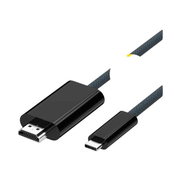 Imagem de Cabo HDMI Tipo-C 4K (1,8m) - Nylon Trançado - Compatível com iPhone 15, MacBook, iPad e Galaxy