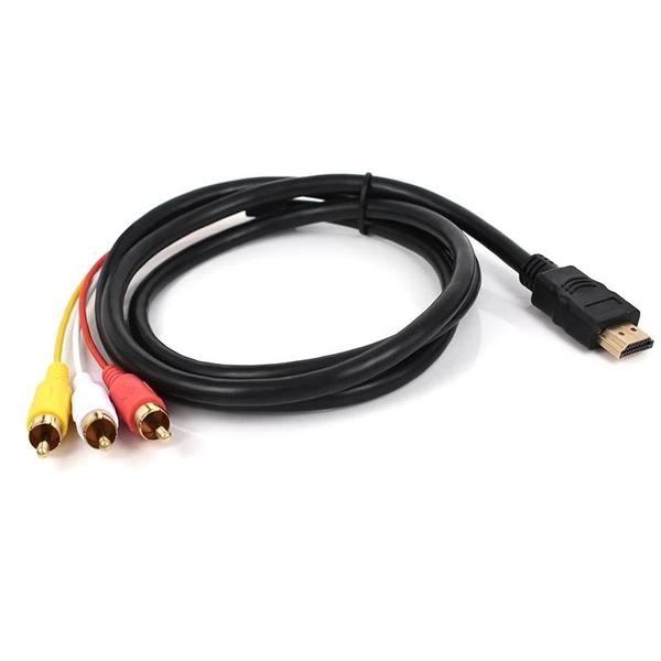 Imagem de Cabo Hdmi X 3rca 1,8m Resistente Qualidade Tv Dvd Home Game