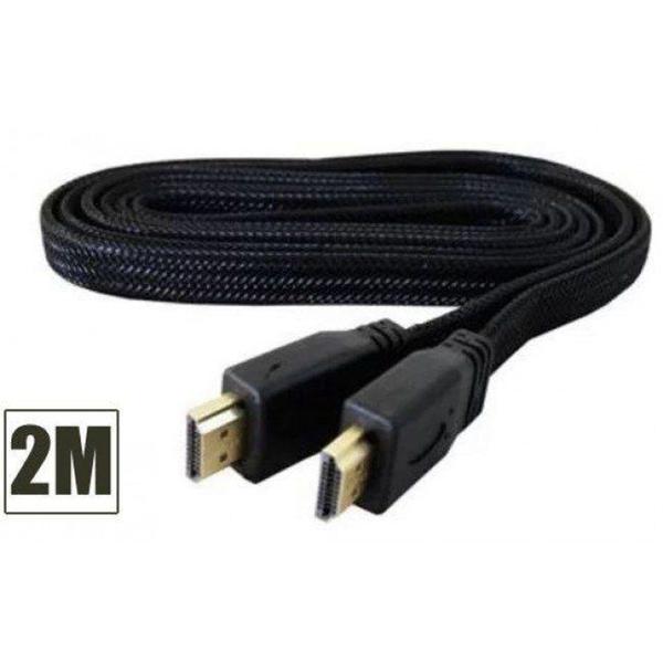 Imagem de Cabo hdmi x hdmi achatado - 2 metros - versao 1.4 - 3d - EXBOM