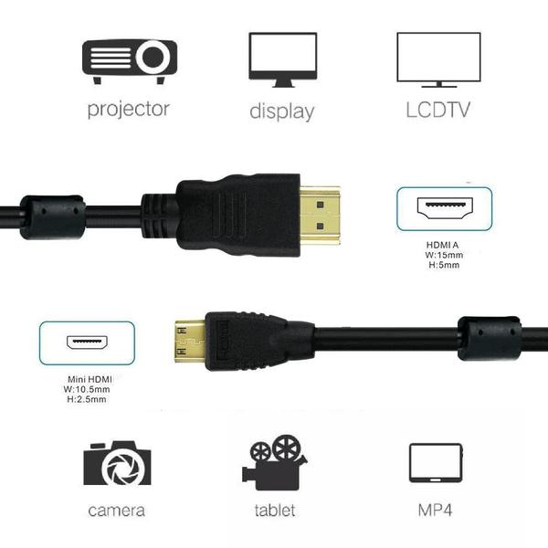 Imagem de Cabo Hdmi X Mini-Hdmi 2.0 4K Ultra Hdr Filtro Anti Ruído