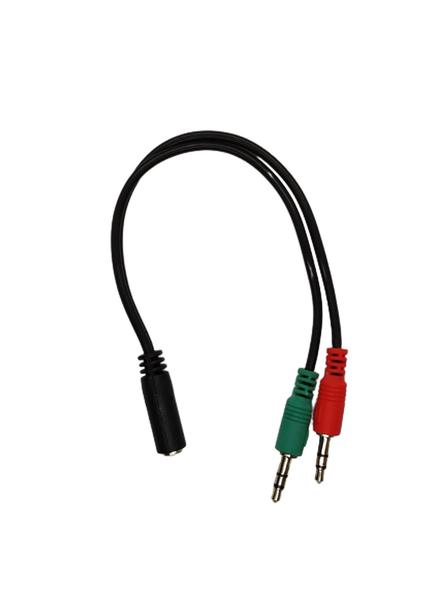 Imagem de Cabo Headset Para Fone, 2 P2 Fêmea Para 1 P2 Macho