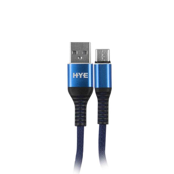 Imagem de Cabo Hye HYE25BC - USB/Tipo C - 1.2 Metros - Canvas - Azul e Preto