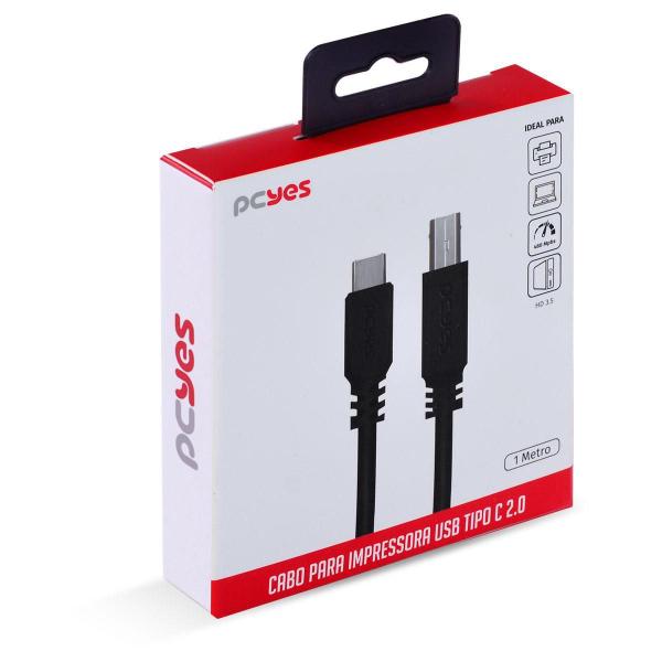 Imagem de Cabo Impressora Usb Tipo C Usb B 2.0 1 Metro Pucbp-1