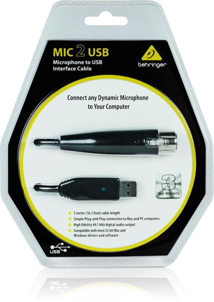 Imagem de Cabo Interface Audio USB pra microfones Mic 2 USB