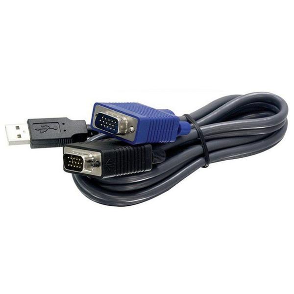 Imagem de Cabo kvm tk-cu06 trendnet 1.8mts vga e usb 2 em 1 switch kvm