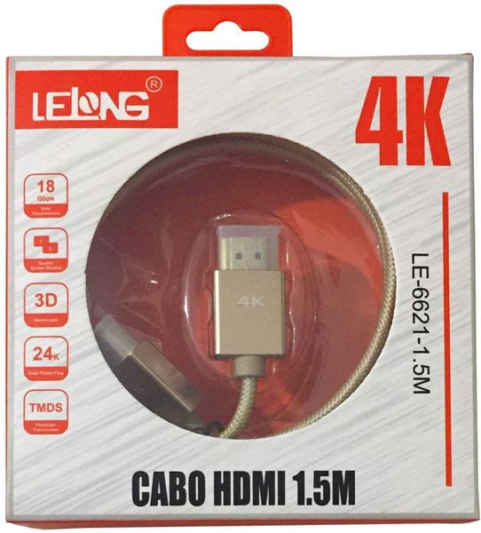 Imagem de Cabo Lelong Hdmi 4K 1.5M Le-6621