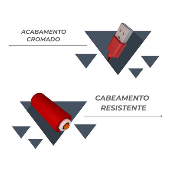 Imagem de Cabo Lightning 2000mAh USB 1 Metro CB-21 PMCELL