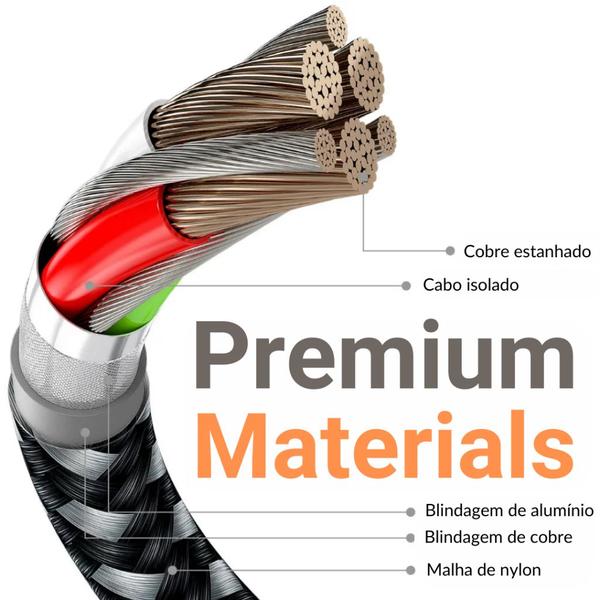 Imagem de Cabo Lightning 6A Ultra Turbo 66w cabo carregamento rapido