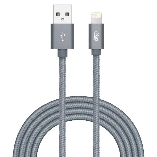 Imagem de Cabo Lightning iPhone Certificado Mfi 2m 2,4a Nylon I2go Pro