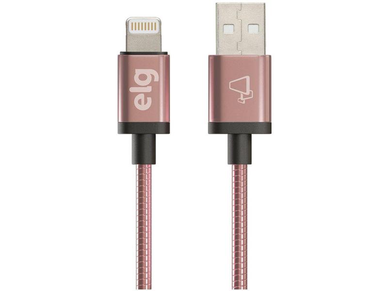 Imagem de Cabo Lightning USB 1m ELG Inox - INX810RG