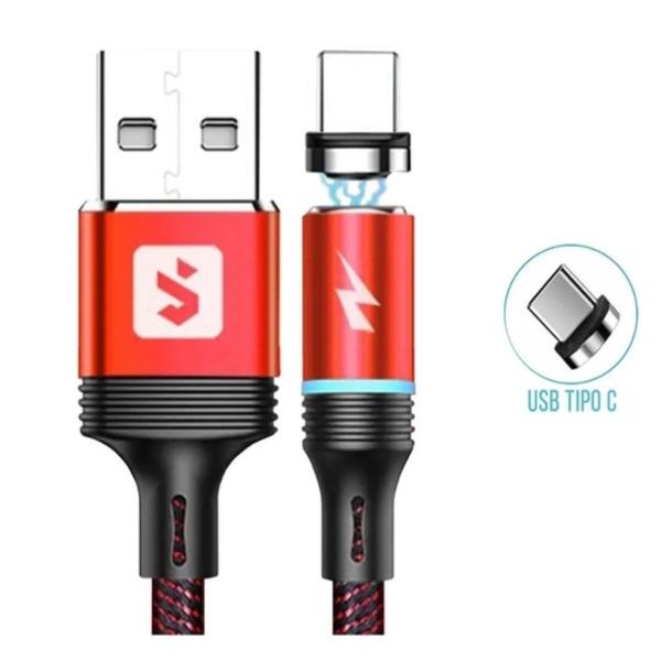 Imagem de Cabo magnético para carregamento USB tipo-c 2.4A 1M 360