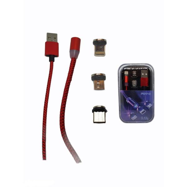 Imagem de Cabo Magnético Turbo 3 em 1 Micro Usb Tipo C e Ios Com Led Universal Kit 20 Unidades