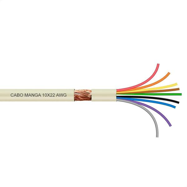 Imagem de Cabo Manga 10X22 Awg - Com Blindagem Bege - 2 Metros