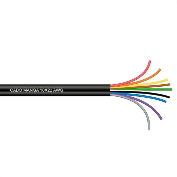 Cabo Manga 10x22 AWG - sem Blindagem Preto - 1 Metro - CIRILO CABOS Imagem de Cabo Manga 10x22 AWG - sem Blindagem Preto - 1 Metro
