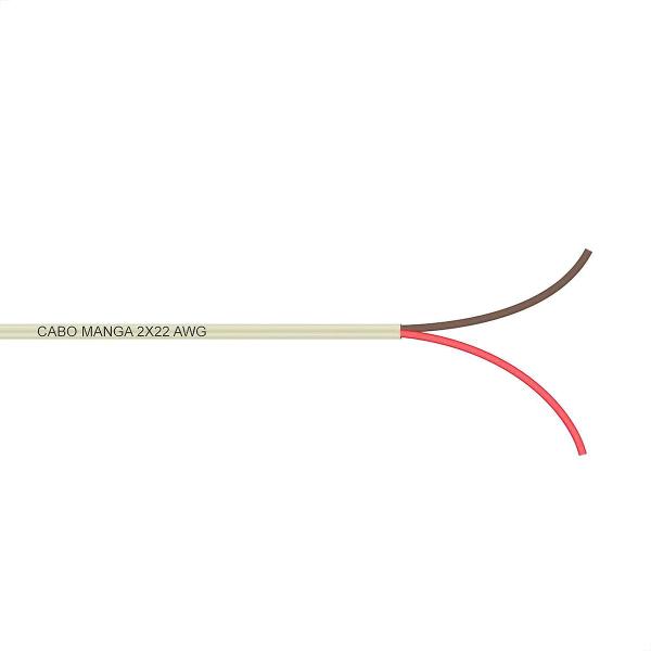 Cabo Manga 2X22 AWG - sem Blindagem Bege - 20 Metros - CIRILO CABOS Imagem de Cabo Manga 2X22 AWG - sem Blindagem Bege - 20 Metros