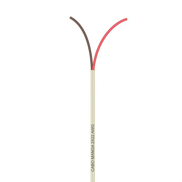 Cabo Manga 2X22 AWG - sem Blindagem Bege - 20 Metros - CIRILO CABOS Imagem de Cabo Manga 2X22 AWG - sem Blindagem Bege - 20 Metros