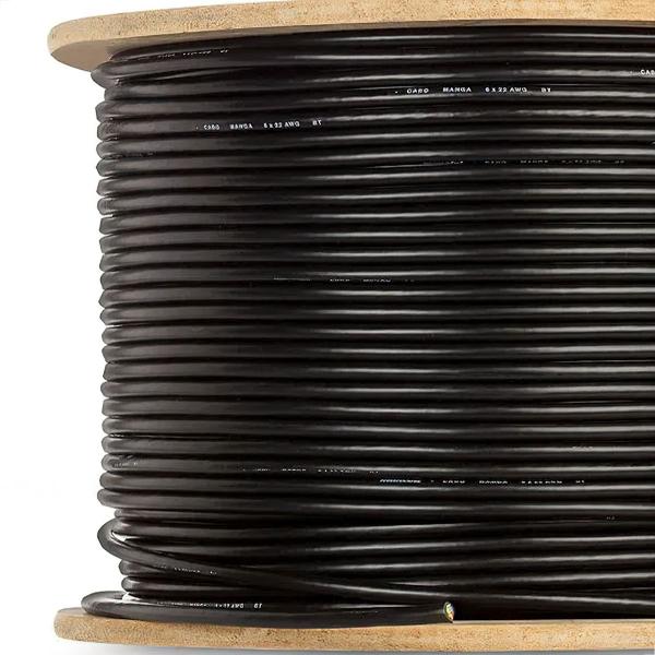 Cabo Manga 5x26 AWG - com Blindagem Preto - 10 Metros - Tiaflex Imagem de Cabo Manga 5x26 AWG - com Blindagem Preto - 10 Metros
