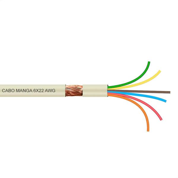 Cabo Manga 6x22 AWG - com Blindagem Bege - 30 Metros - CIRILO CABOS Imagem de Cabo Manga 6x22 AWG - com Blindagem Bege - 30 Metros