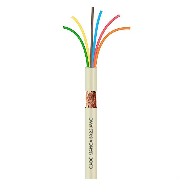 Cabo Manga 6x22 AWG - com Blindagem Bege - 30 Metros - CIRILO CABOS Imagem de Cabo Manga 6x22 AWG - com Blindagem Bege - 30 Metros