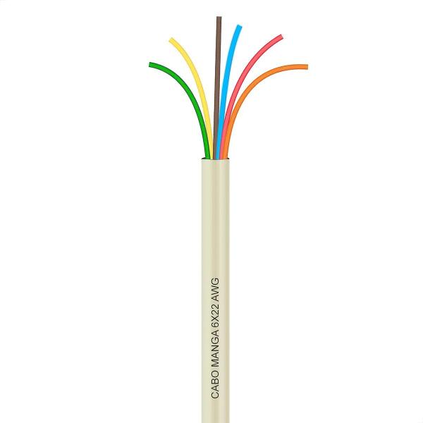 Cabo Manga 6X22 AWG - sem Blindagem Bege - 50 Metros - CIRILO CABOS Imagem de Cabo Manga 6X22 AWG - sem Blindagem Bege - 50 Metros